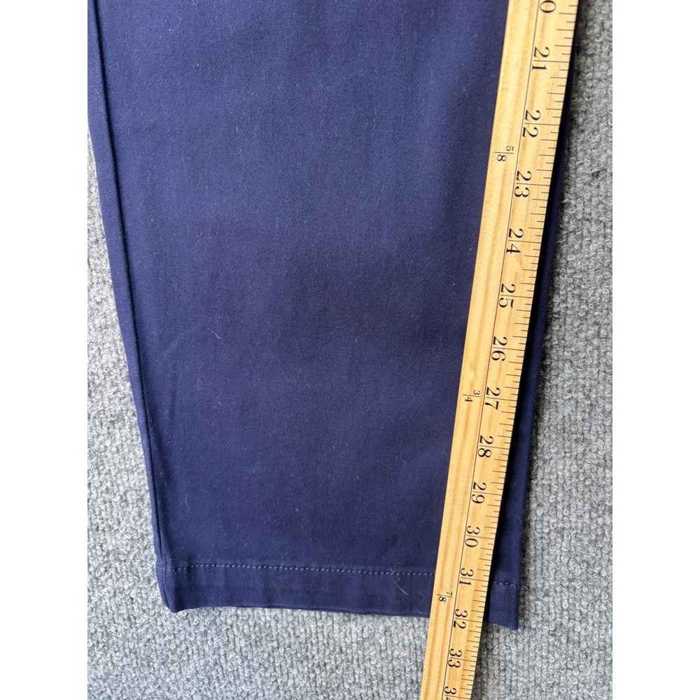 Nautica Clipper Pants Mens 34x32 Navy Blue Nautica Flex Chino Casual Preppy - Picture 8 of 8